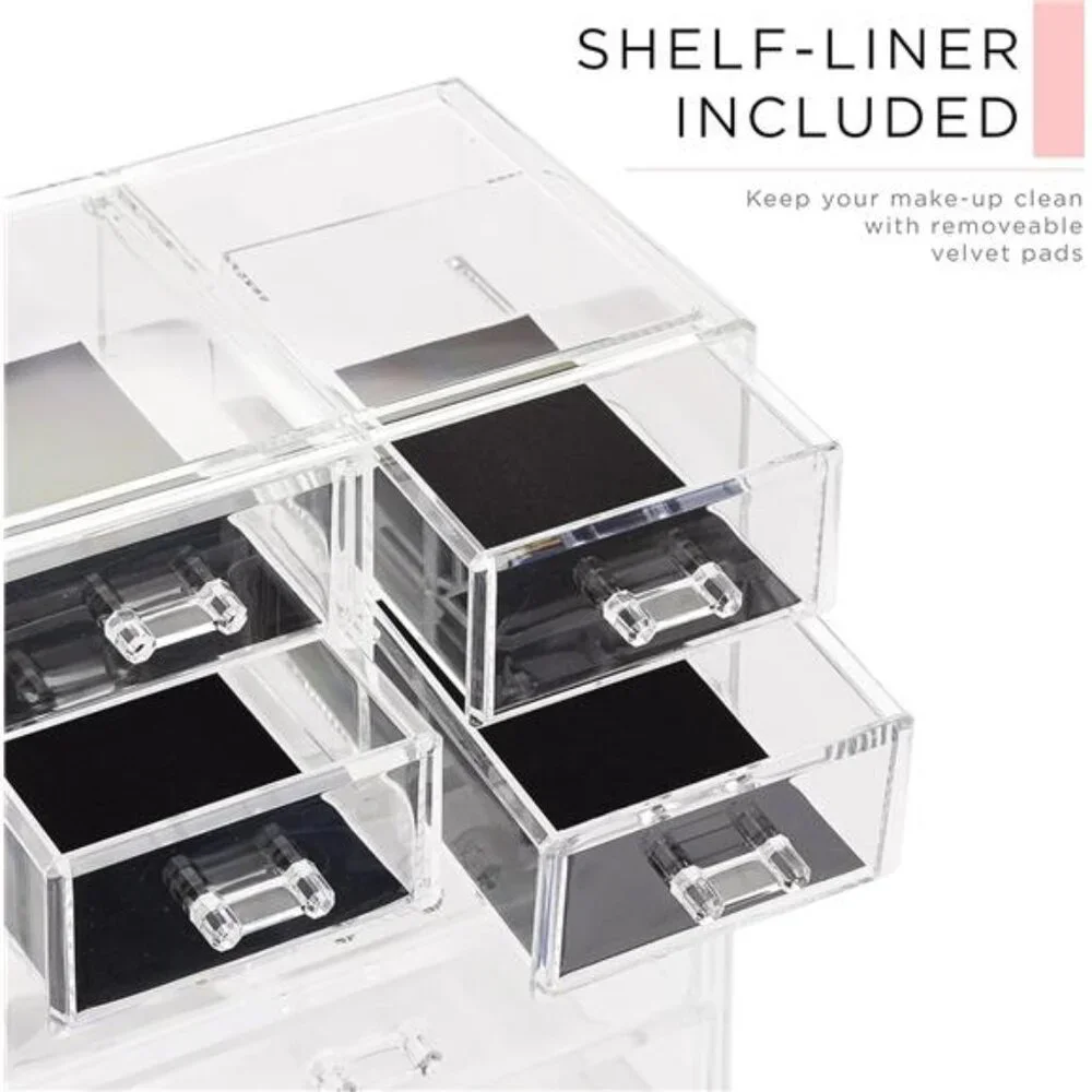 Clear Cosmetic Makeup Organizer - Make Up & Jewelry Storage, Case & Display